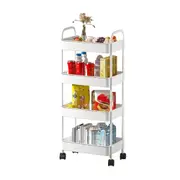 Narrow Gap Organizer: Slim Storage Cabinet for Kitchen or Bathroom
