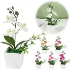 Simulated Butterfly Orchid Potted Artificial Flower Bonsai Plants T8A8 I2T8 H8A7