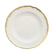 Mottahedeh Chelsea Feather Gold Dinner Plate