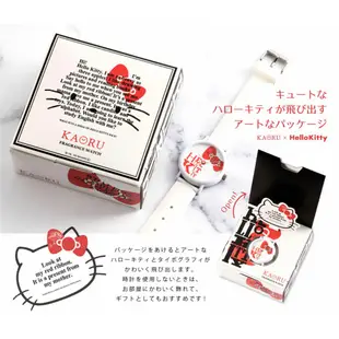 全新未使用【香KAORU】Hello kitty黑色矽膠手錶(日本販售限定)(附日本購買保證書)