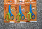 3 Fiskars Back School Preschool Training Scissors Blunt Tip - Free Shipping