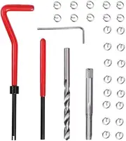 DOITOOL 30 Pcs Threading Tool T Tool Hotfix Tool Restorer Tool Metric Thread Repair Tool Kit Thread Repair Kit Threaded Inserts Installation Tool Bit Kit Metric System Tools for