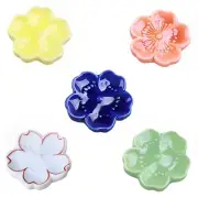 Chopstick Rest 5 Pairs Porcelain Chopsticks Holder Chopstick Stand & Spoon Re...