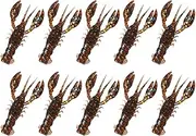 Slow Sinking Ned Shrimp Set of 10 - Realistic Shade, Paddle Bait, Stretchable Cancer Dungeon; Slow Sinking Soft Plastic Set with Realistic Movement and Natural Fragrance, Natural Fragrance