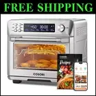 Elegant 12-in-1 Air Fryer Toaster Oven - 26QT Stainless Steel Kitchen Essential