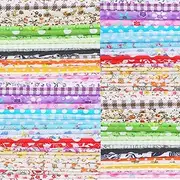 Thinp Pack of 50 Fabrics for Sewing Cotton, 20 x 20 cm Cotton Fabric Patchwork, Patchwork Fabric Package, Fabric Squares & Quilting Fabrics, Patchwork Fabric, for Craft Sewing Clothing, Curtains, Bed