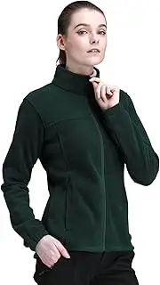 [OutPro] Women's Fleece Jacket Stand-Up Collar with Full Zip, Windproof Shake Fleece Women's Jacket, Anti-Static Running, Hiking and Leisure Jacket for Women with Pockets