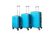 YES4HOMES Expandable ABS Luggage Suitcase Set 3 Code Lock Travel Carry Bag Trolley Aqua