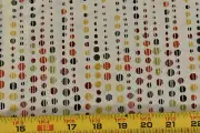 By 1/2 Yd, Colorful Circle Stripes on Light-Tan Quilt Cotton, Jo-Ann, P3179