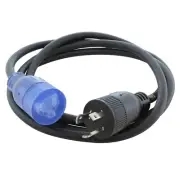 8ft 20A 125V NEMA L5-20P to NEMA 5-20R Flexible Adapter Cord by AC WORKS®