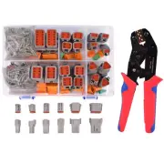 174Pcs 12 Kits DT Connector Kit With Ratcheting Wire Crimper for Deutsch Conn...