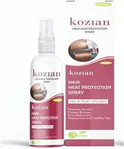 KOZIAN NATURAL HAIR HEAT PROTECTION SPRAY WITH ARGON OIL,GRAPE-SEED, RICE PROTEIN, JOJOBA OIL, KERATIN & ROSEMARY OIL100 ML (HAIR OIL)
