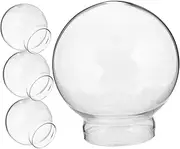 4pcs Crystal Ball Cover Snowman Decor Water Globes Snowman Crafts Kits Water Globe Jars Snow Globe Water Globe Storage Globe Snow Globes for Glass Transparent
