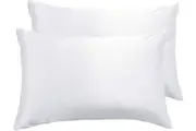 Luxury Pillowcase 2 Pack - 100% Pure Mulberry Silk on Both Sides - White