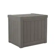 Suncast SS500ST 22 Gallon Small Resin Outdoor Patio Storage Deck Box, Stoney