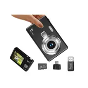 Kids Digital Camera 4K Video Camera With 32GB Memory Card Digital Point And Shoot Camera-Black