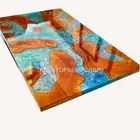 Custom Made Solid Acacia Wood Epoxy Resin Center Dining Table Tops Home Decors