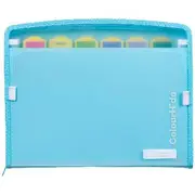 Colourhide Zip It Expanding File Sky Blue