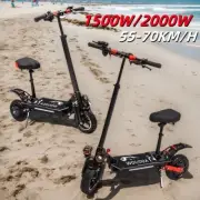 Electric Scooter 1500W/2000W 10"/11" Tyre 55-70KM/H Portable Foldable E-Bike