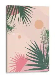 Tropical Palm Abstract Art Canvas Print, Modern Home Wall Decor