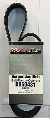 MasterPro K060431 6K431 Serpentine Belt BMW, Honda, Nissan NEW