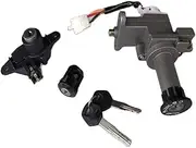 Ignition Barrel Key Switch for Suzuki AN125 an 125 125cc HJ125T-7 Motorcycle Scooter Complete Lock Ignition Key Switch Set Seat Lock Motor Ignition Key Switches(Full Set)