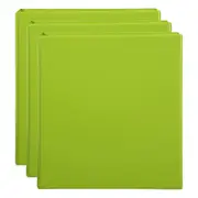 3x Marbig PP Clearview 4 D-Ring 50mm A4 Insert Binder File Paper Organiser Lime