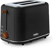 [Tower] T20027BLK Scandi 2 Slice Toaster with Adjustable Browning Control, Centring Function, 800W, Black