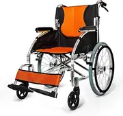 Manual Wheelchair Folding Portable Portable Wheelchair Elderly Manual Wheelchair Thickening Ultra Light Disabled Trolley Chair,Portable (Multicolor Colored)