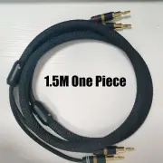 1.5M 2PCS(Pair) HiFi Audio Speaker Cable Loudspeaker Wire with Banana Connector
