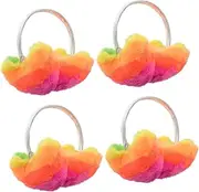 [AOKWAWALIY] 4pcs Love Ear Muffs Ear Muffs Headband for Men Winter Ear Warmer Head Bands Headband Tree Skirt Black and White Girl Headbands Plush