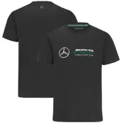 Mercedes AMG Petronas F1 Large Logo T-Shirt - Black - Unisex