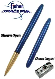 Fisher Space Pen #400BB-GFG / Blue Moon Bullet Pen with Gold Front Grip