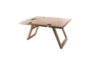Portable Folding Cheese and Wine Picnic Table - Rubberwood