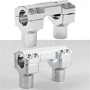 POWERJAMES 1 1/4 inch Chrome Handlebar Risers Kit for Harley Fat Boy Softail Dyna Sportster Road King 1.25" Ape Hanger Beach Handlebar