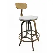 NEW! RUSTIC RETRO ARTHUR BARSTOOL - STEEL ROTATING ADJUSTABLE HEIGHT BAR STOOL-C