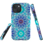For iPhone 15 Case, Shielding Cover, Psychedelic Blues