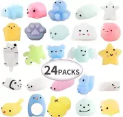 Squishy Mini Mochi Rising fidget Hand Toy Toys Party Favors for Kids , 24 Pack