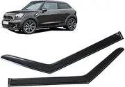 Auto Black Tinted Car Side Window Visor Guard Vent Awnings Shelters Rain Guard Door Ventvisor Compatible with Mini Paceman 2013-2016 R61