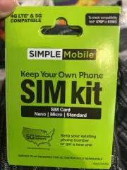NEW Simple Mobile Keep Your Own Phone SIM Kit | 3-in-1 CDMA Sim Card