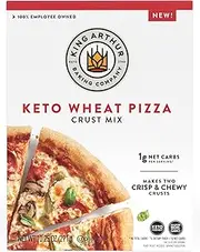 King Arthur Baking Keto Pizza Crust Mix, 1g Net Carbs Per Serving, Low Carb & Keto Friendly, 10.25 oz