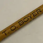 VTG New Unsharpened Wood Pencil T.O. Boyer Shell Gasoline Oil Ashland Ohio
