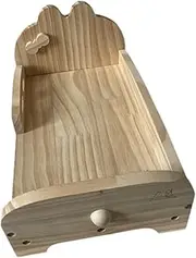 Generic Wooden Guinea Pig Bed Hideout Stable Easy to Assemble Small Pet Habitat Hamster Wooden Bed for Rabbits Ferrets Hedgehogs, S