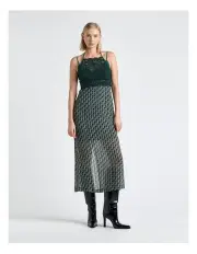 [Cue] Mod Geometric Sleeveless Slip Dress in Multi