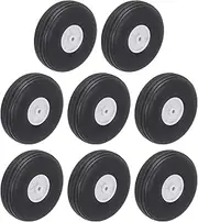 sourcing map RC Airplane Wheels 2.52" OD RC Airplane,Aircraft PU Sponge Wheels,Tire Tail Wheel RC Aircraft Foam Wheel Replacement for DIY RC Model Plane Aircraft Pack of 8