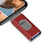 USB Flash Drives for iPhone 64G Photo Stick Compatible with Mobile Phone & Computers, Mobile Phone External Expandable Memory Storage Drive, Take More Photos & Videos (Red 64GB)