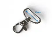Silver 25mm Swivel Snap Hook Clip Bag Belt Strap Backpack Cord Buckle Webbing