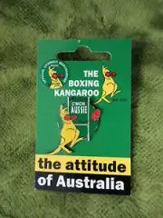 #D25. BOXING KANGAROO BADGE - RUGBY LEAGUE & RUGBY UNION