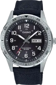 Casio Men's Quartz Black Nylon Strap 50mm Watch MTPS120L-1AV