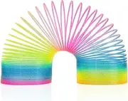 LYSAIMG Magic Rainbow Spring - Big Colorful Neon Coil Fidget Toy, Party Favor for Girls & Boys, Sensory Vintage